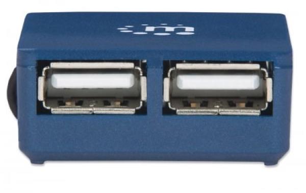 MANHATTAN USB 2.0 Micro Hub,  4 porty,  napájanie zbernice6