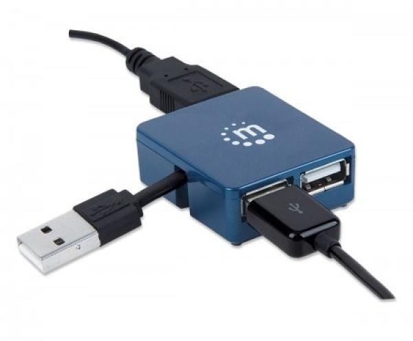 MANHATTAN USB 2.0 Micro Hub,  4 porty,  napájanie zbernice7