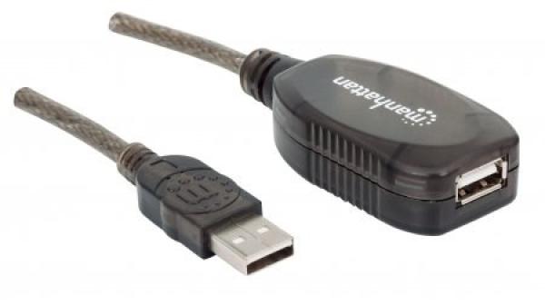 MANHATTAN USB kábel 2.0 A-A,  Aktívne predĺženie 5 m,  Daisy-Chainable,  Blister1