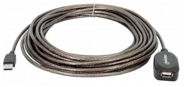 MANHATTAN USB kábel 2.0 A-A,  Aktívne predĺženie 5 m,  Daisy-Chainable,  Blister1