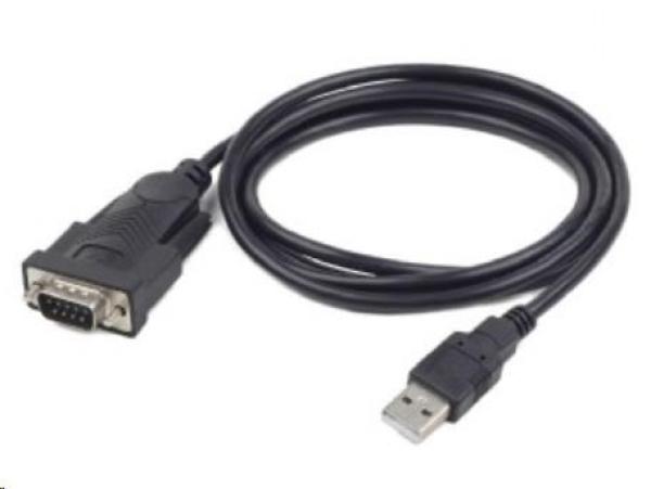 GEMBIRD Káblový adaptér USB-sériový 1, 5 m 9 pin (com),  čierny