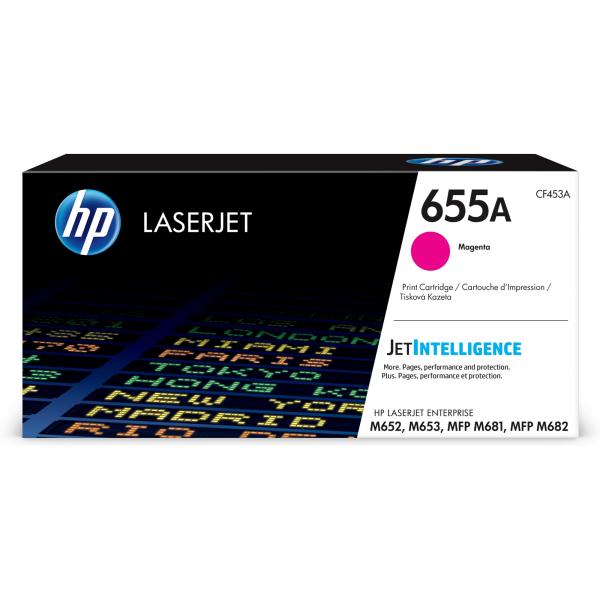 HP 655A Magenta Original LaserJet Toner Cartridge (CF453A) (10, 500 pages)0