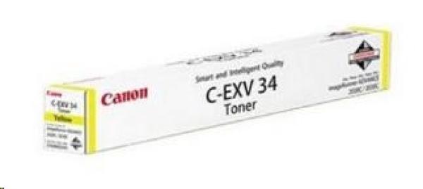 Canon Toner C-EXV 34 Y žlutá pro iR-CR2030,  C2100,  C2220i,  C2225i,  C2230i (51 000 str.)