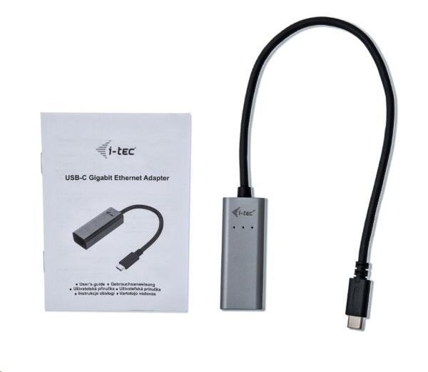 kovový gigabitový ethernetový adaptér iTec USB-C4