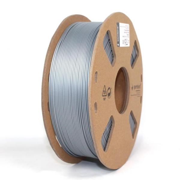 GEMBIRD Tlačová struna (filament) PLA,  1, 75 mm,  1 kg,  strieborná