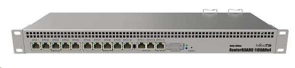 MikroTik RouterBOARD RB1100Dx4 DudeEdition (RB1100AHx4),  1.4 GHz štvorjadrový procesor,  1 GB RAM,  13x LAN,  vrátane. Lic