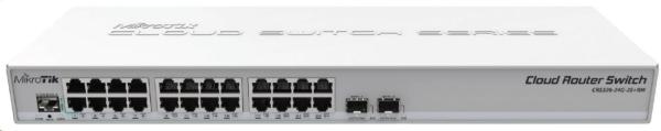 MikroTik Cloud Router Switch CRS326-24G-2S+RM, 800MHz CPU, 512MB RAM, 24xLAN, 2xSFP+ slot, vč. L5