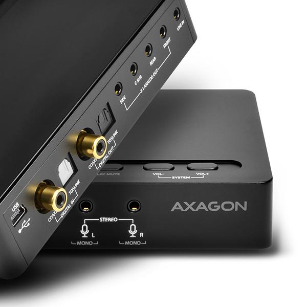 AXAGON ADA-71, USB2.0 - 7.1 audio SOUNDbox, vstup/výstup SPDIF6