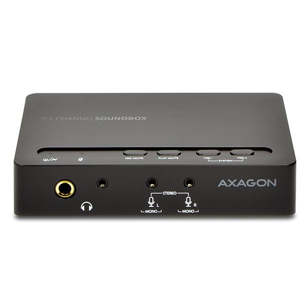 AXAGON ADA-71, USB2.0 - 7.1 audio SOUNDbox, vstup/výstup SPDIF8