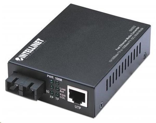 Intellinet Ethernet konvertor,  100Base-TX (RJ45) na 100Base-FX (SC) multimode,  2 km
