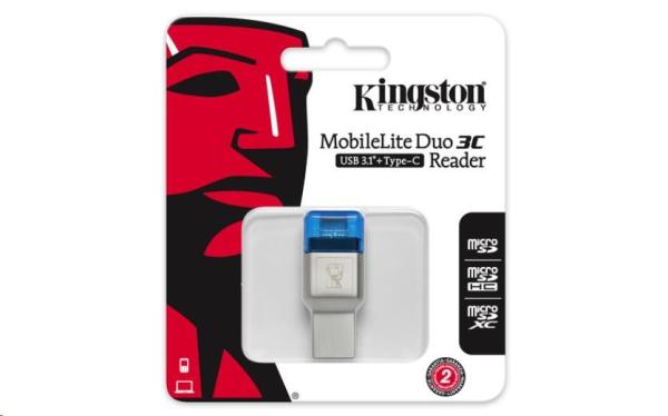 Kingston MobileLite 3C UCB-C + USB 3.0 čítačka kariet microSD0