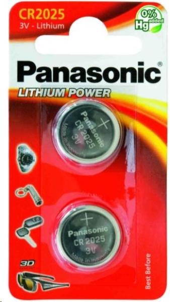 PANASONIC Lithiová baterie (knoflíková) CR-2025EL/ 2B  3V (Blistr 2ks)
