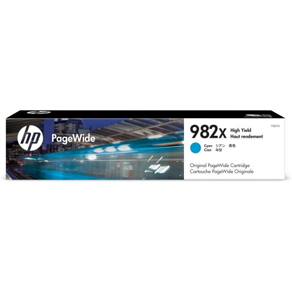 HP 982X High Yield Cyan Original PageWide Cartridge (16, 000 pages)