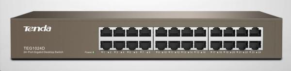 Tenda TEG1024D 24-portový gigabitový ethernetový prepínač,  10/ 100/ 1000 Mb/ s,  bez ventilátora,  montáž do racku1