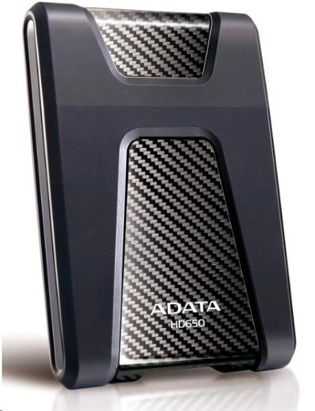 Externý pevný disk ADATA 4TB 2,5" USB 3.1 DashDrive Durable HD650, čierny (gumový, odolný voči nárazom)