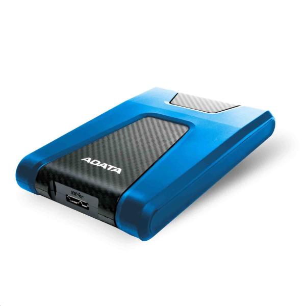 Externý pevný disk ADATA 1TB 2,5" USB 3.1 DashDrive Durable HD650, modrý (gumový, odolný voči nárazom)2