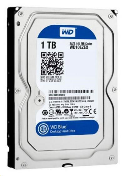 WD BLUE WD10EZEX 1TB SATA/600 64MB cache 7200 otáčok za minútu, CMR0 