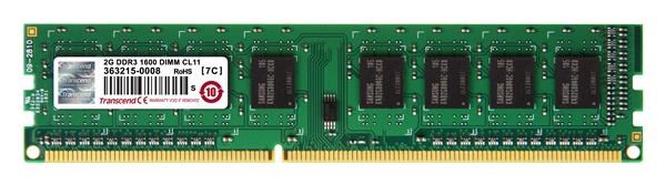 DDR3 2GB 1600MHz TRANSCEND 1Rx8 CL11 DIMM0 