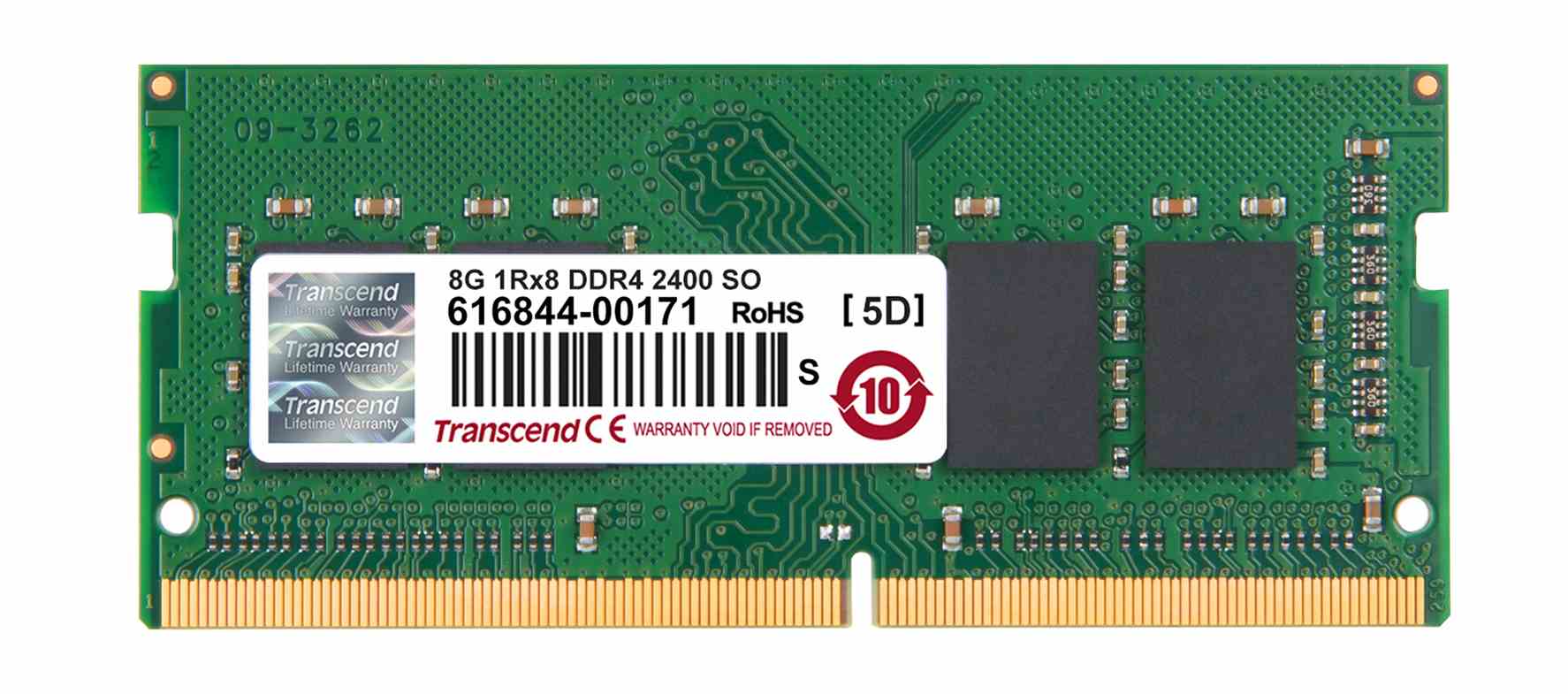 SODIMM DDR4 8GB 2400MHz TRANSCEND 1Rx8 CL170 