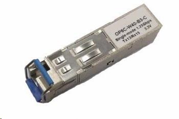 SFP WDM transceiver 1, 25Gbps 1000BASE-BX10 SM 10km TX1310/ RX1550nm LC simp. 3, 3V,  HP komp.,  DMI J9142B0 