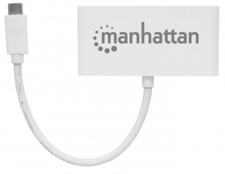 MANHATTAN USB 3.1 rozbočovač 1. generácie typu C,  USB typu C samec na 3 porty typu A samica a jeden port typu C s napáj2 