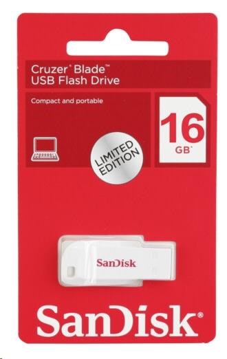 SanDisk Flash disk 16 GB Cruzer Blade,  USB 2.0,  biela2 
