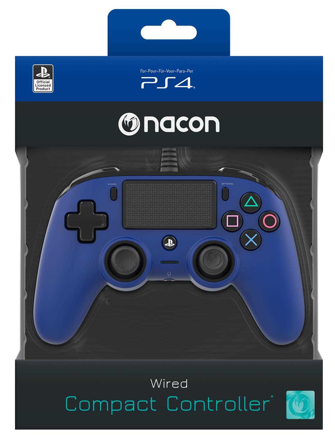 Nacon Wired Compact Controller - ovladač pro PlayStation 4 - modrý5 