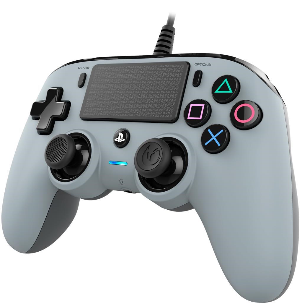 Nacon Wired Compact Controller - ovladač pro PlayStation 4 - šedý0 