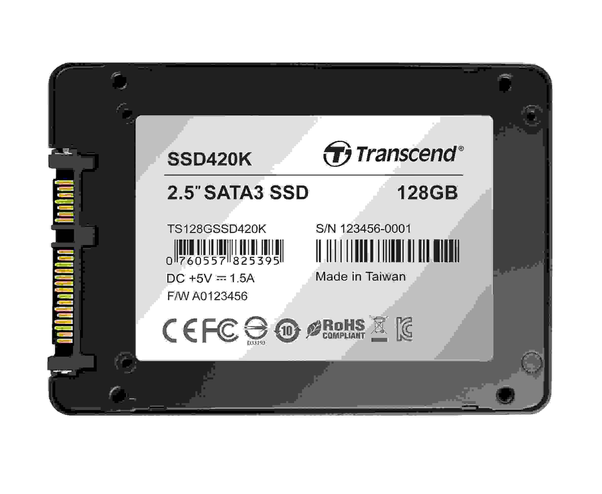 TRANSCEND Industrial SSD 420K,  128GB,  2, 5