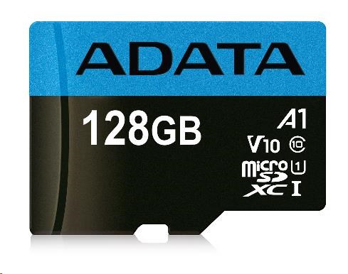 Karta ADATA MicroSDXC 128GB Premier UHS-I Class 10 + adaptér0 