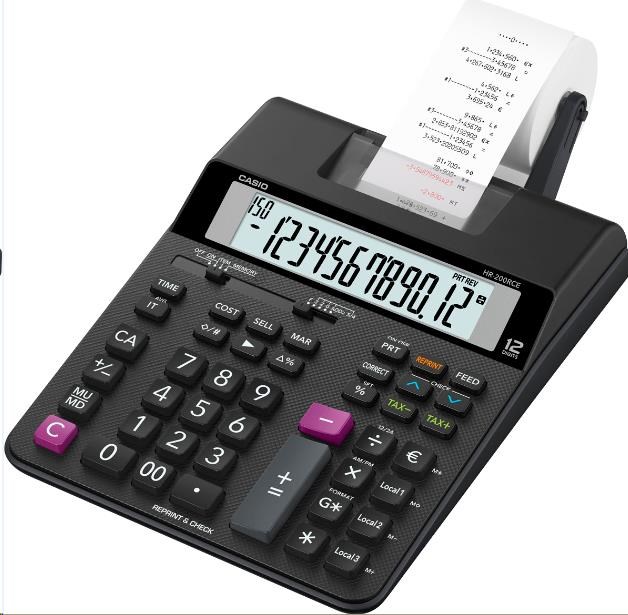 CASIO kalkulačka HR 200 RCE, Tiskový klakulátor0 