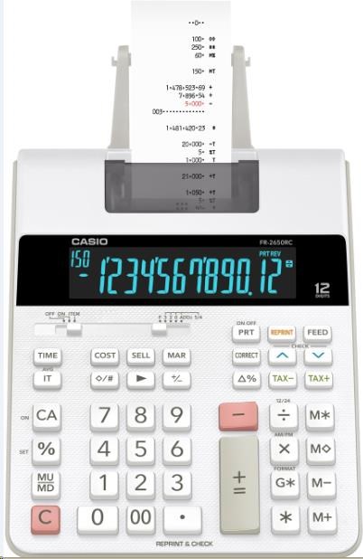 CASIO kalkulačka FR 2650 RC, Tiskový klakulátor0 