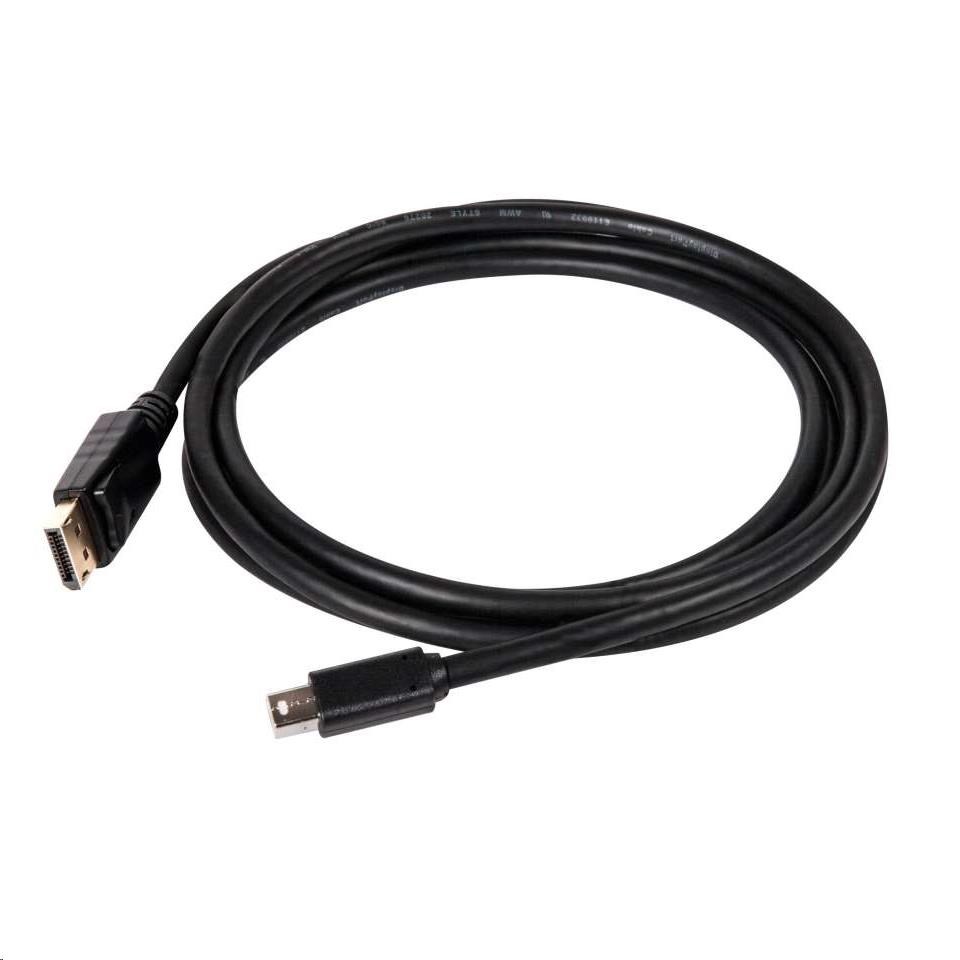 Kábel Club3D Mini DisplayPort na DisplayPort 1.2 4K60Hz UHD obojsmerný,  (M/ M),  2 m2 