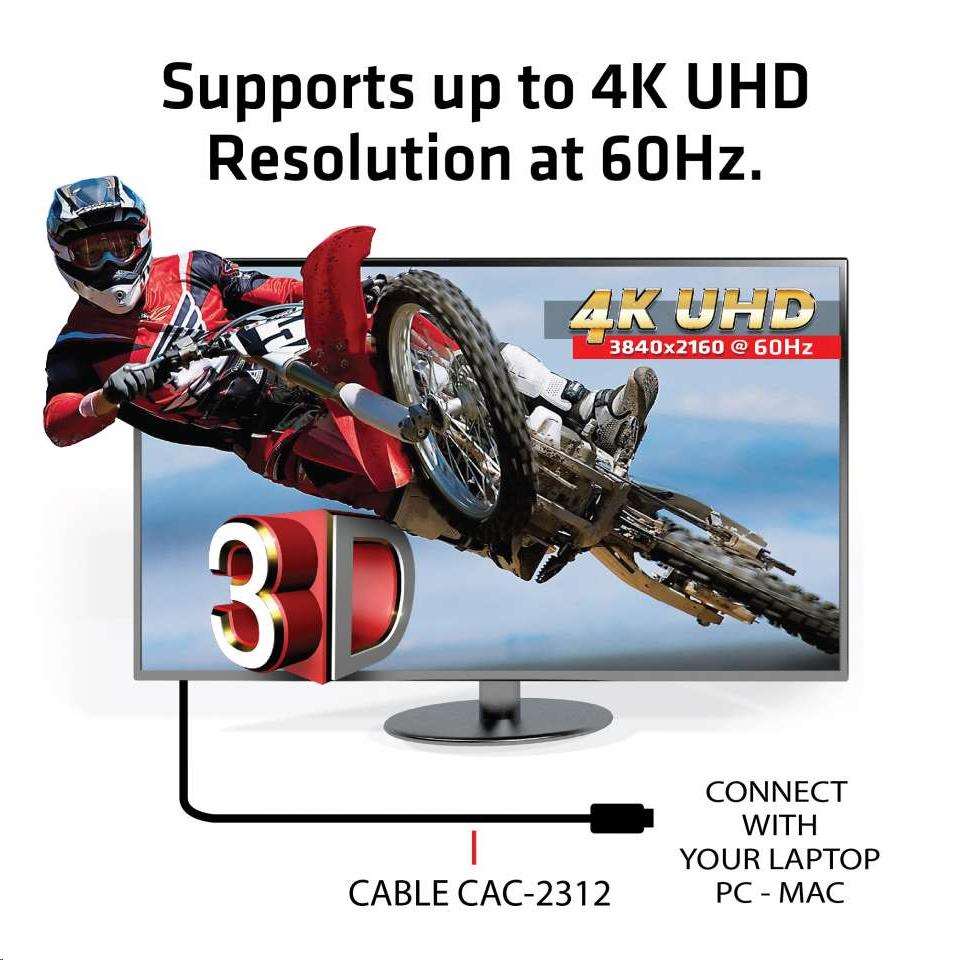 Kábel HDMI Club3D 2.0,  vysoká rýchlosť 4K60Hz UHD (M/ M),  5 m4 