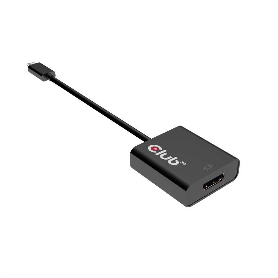 Aktívny USB adaptér Club3D 3.1 Typ C na HDMI 2.0 UHD 4K60Hz HDR,  17 cm2 