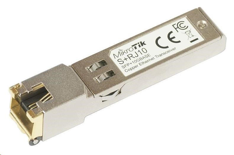 MikroTik SFP+ na metalický konvertor 10M/ 100M/ 1G/ 2.5G/ 5G/ 10G,  RJ-45,  do 200 m0 