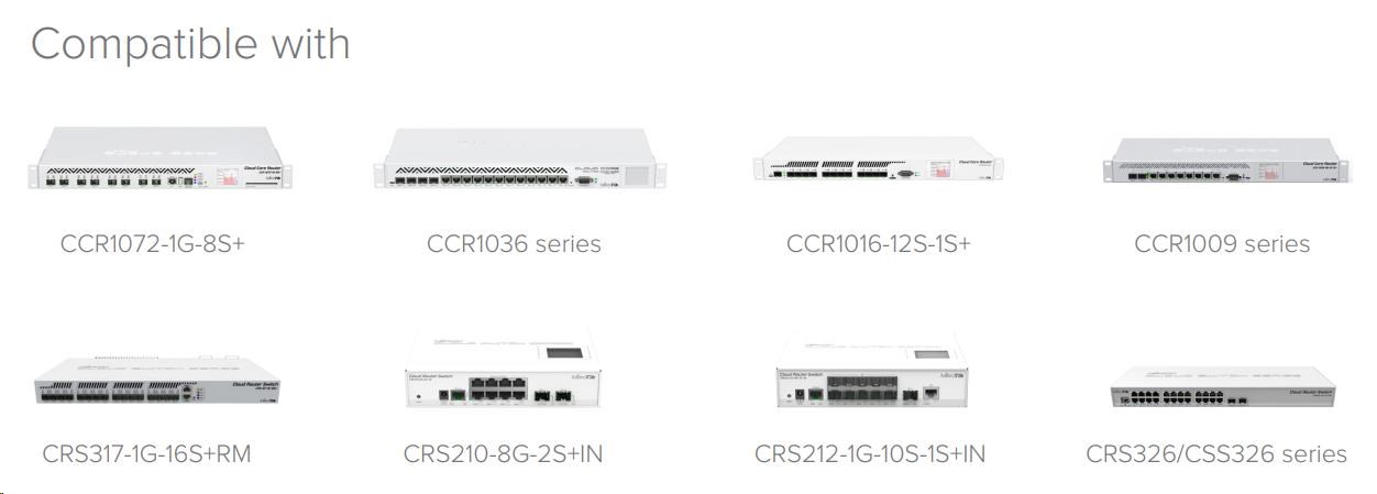 MikroTik SFP+ na metalický konvertor 10M/ 100M/ 1G/ 2.5G/ 5G/ 10G,  RJ-45,  do 200 m2 