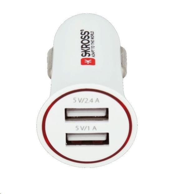 Nabíjací adaptér do auta SKROSS Dual USB,  2x USB,  max. 3400 mA0 