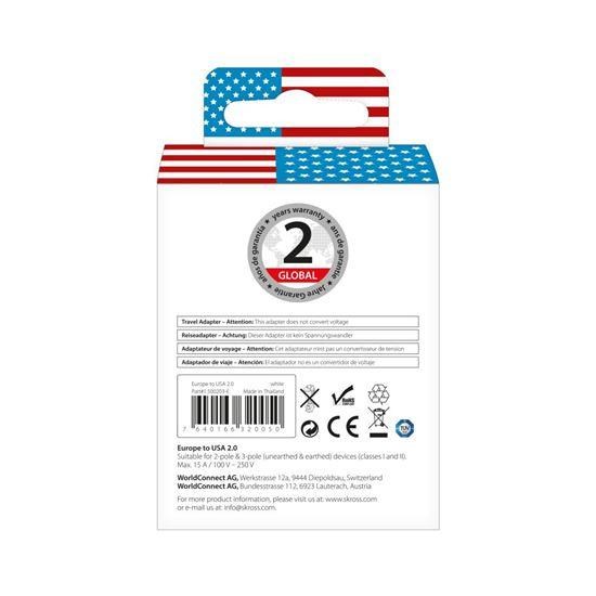 Cestovný adaptér SKROSS na použitie v USA, biely5 
