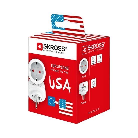 Cestovný adaptér SKROSS na použitie v USA, biely7 