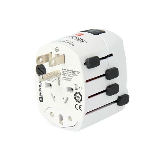 SKROSS cestovní adaptér PRO World, 6.3A max., uzemněný, vč. adaptéru pro ostatní vidlice, univerzální pro celý svět6 