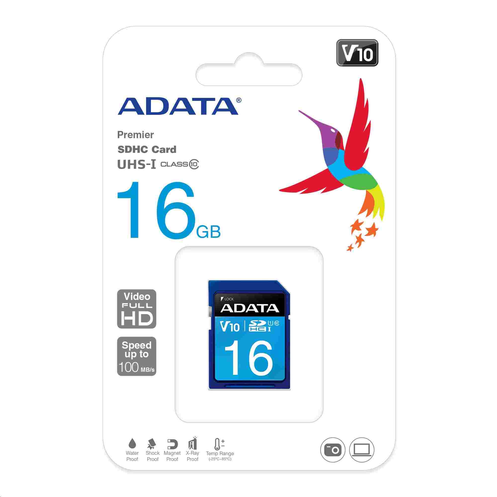 Karta ADATA SDHC 16GB Premier UHS-I Class 101 