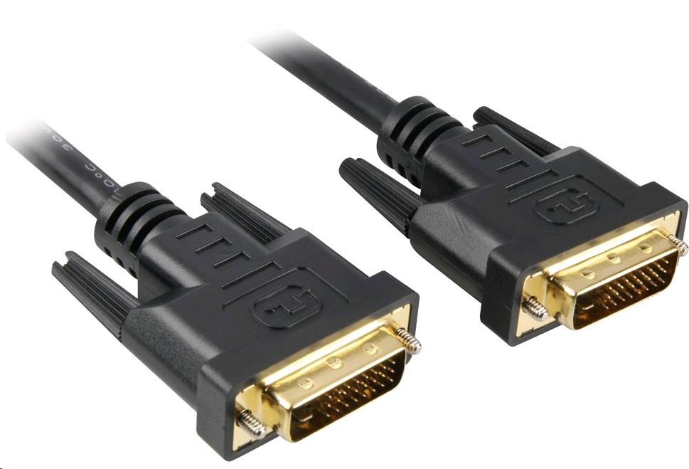 Prepojovací kábel PREMIUMCORD DVI na DVI 10 m (DVI-D, M/M, dual link)0 