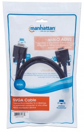 MANHATTAN Kábel SVGA na monitor,  HD15 Male /  HD15 Male,  1.8 m,  čierna4 