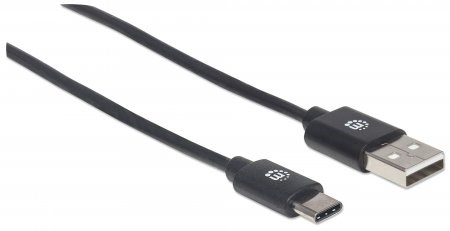 MANHATTAN kábel Hi-Speed USB-C,  C Male /  A Male,  3 m,  čierny0 