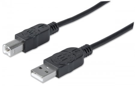 MANHATTAN USB kábel 2.0 Kábel A-B 1, 8 m,  čierny0 