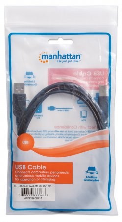 MANHATTAN USB kábel 2.0 Kábel A-B 1, 8 m,  čierny5 