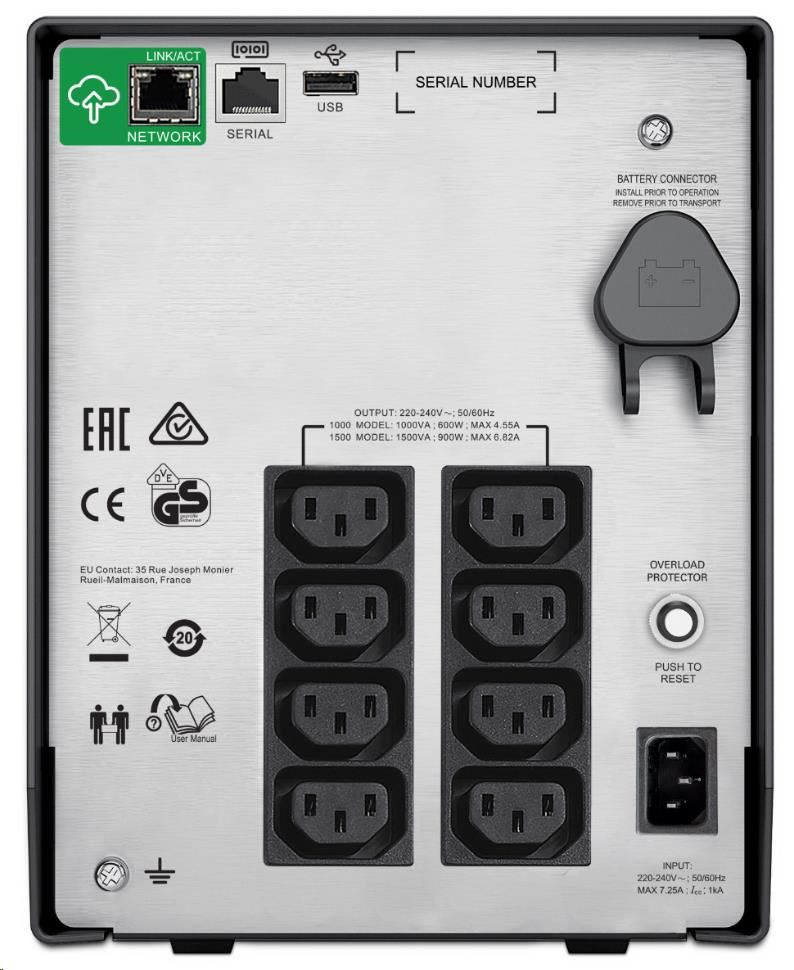 APC Smart-UPS C 1500VA LCD 230V so SmartConnect (900W)0 