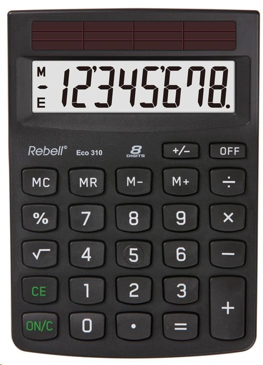 REBELL kalkulačka - Eco 310 - černá0 