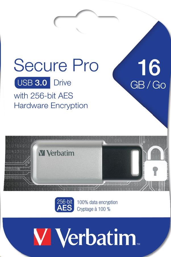 VERBATIM Secure Data Pro USB disk 16 GB (PC a MAC)2 
